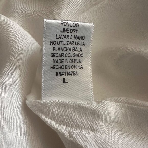 White Eyelet Lace Ruffle Sleeve Dress By The Clothing Company L - Picture 4 of 8